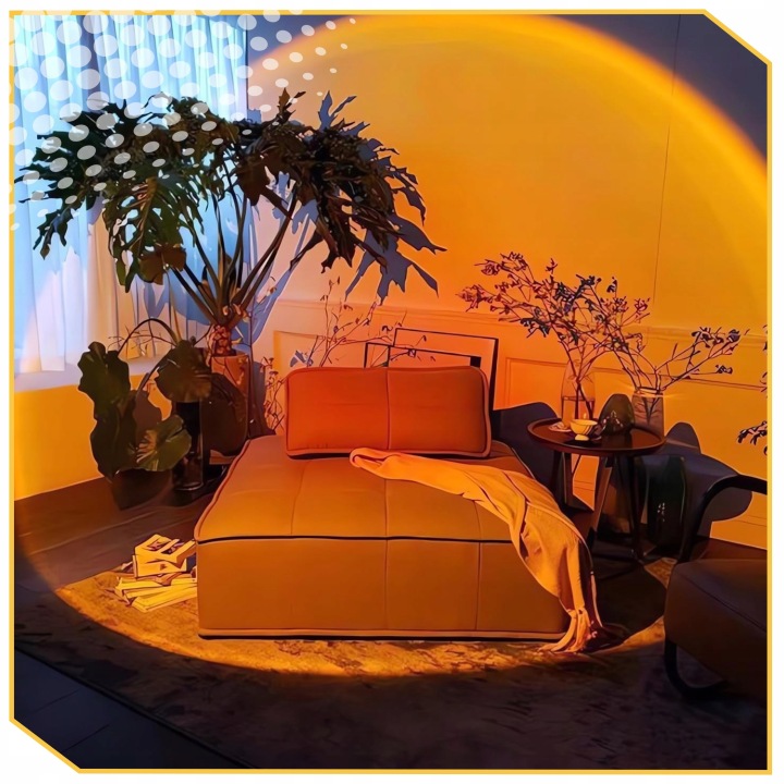 LAMPKA SUNSET LED nocna do sypialni salonu pokoju ZACHÓD SŁOŃCA RGB PREZENT Marka Lewer